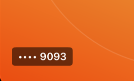 The identifier over a light orange card artwork