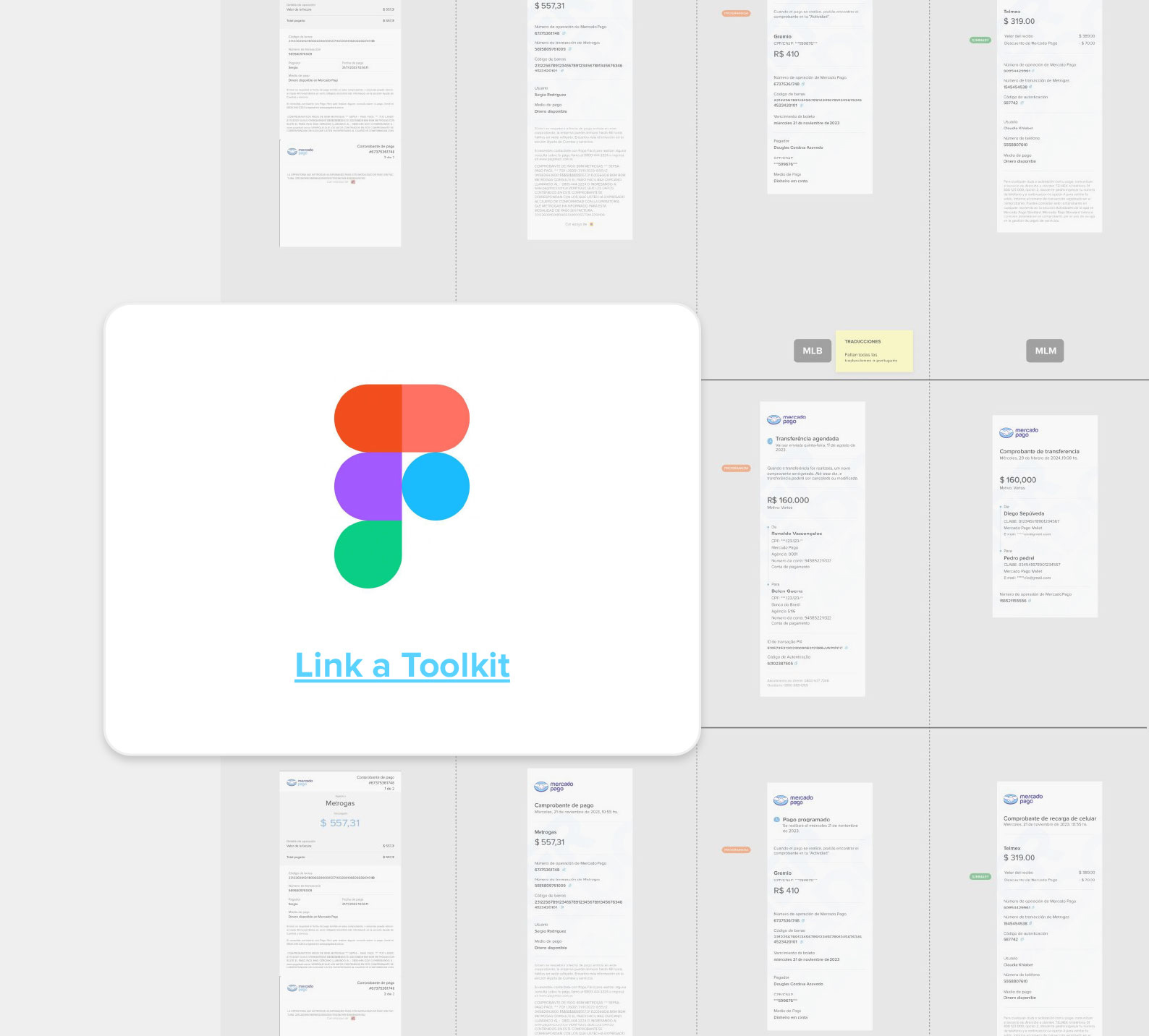 Figma toolkit — receipt templates, components and integration link